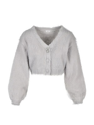 Ribbon Bijou Shaggy Cardigan