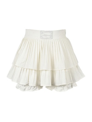 Double Pleats Mini Skirt