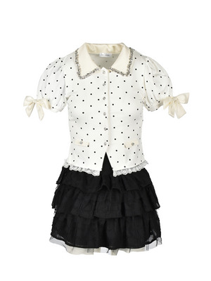 Collar Bijou Tiered Skirt Set