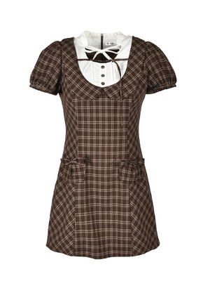 Round Collar Ribbon Mini Onepiece