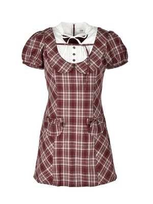 Round Collar Ribbon Mini Onepiece