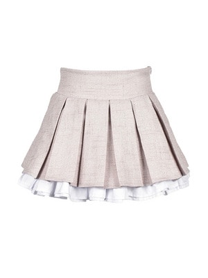 Volume Pleats Micro Skirt