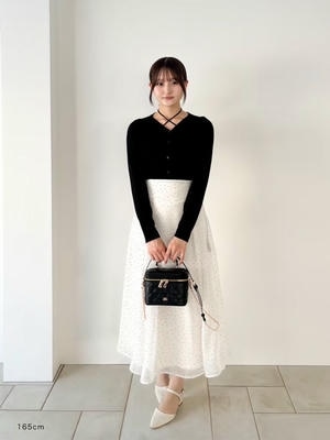 カーデセットドッキングワンピース