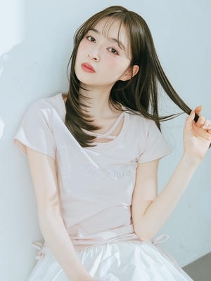 ギャザーラインストーンTシャツ