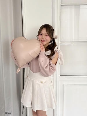 ハイウエストツイードプリーツスカート