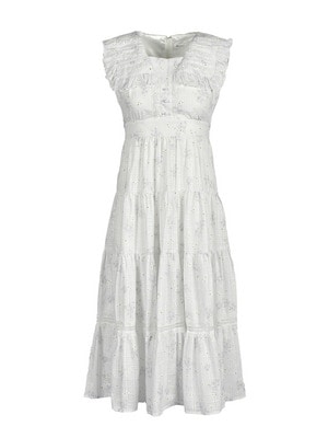 Big Collar Tiered Flower Onepiece